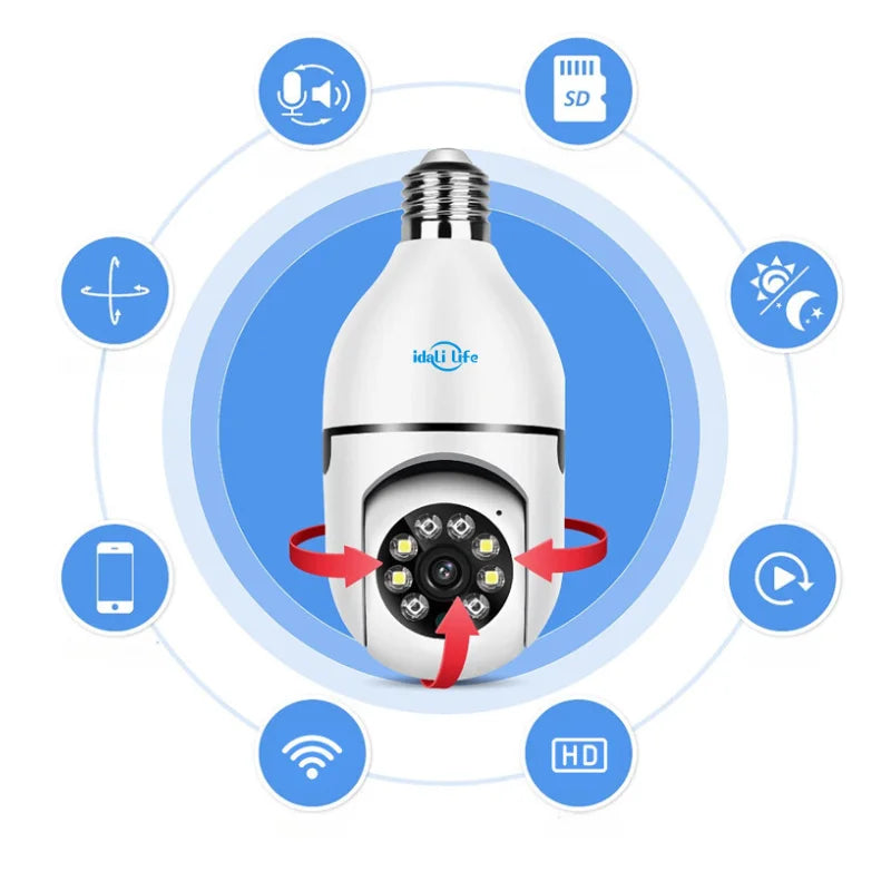 Câmera De Segurança Estilo Lâmpada - Wi-Fi - Onraiox