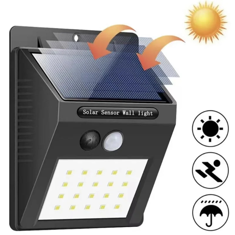 LuzSentinela Solar - Luminária Solar Led Luz Com Sensor De Presença Automático - Onraiox